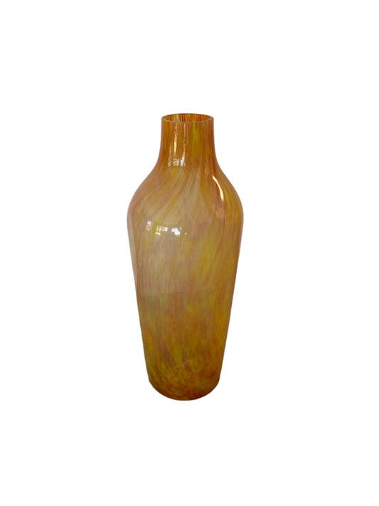 Smokey Fire Glass Bottle Vase