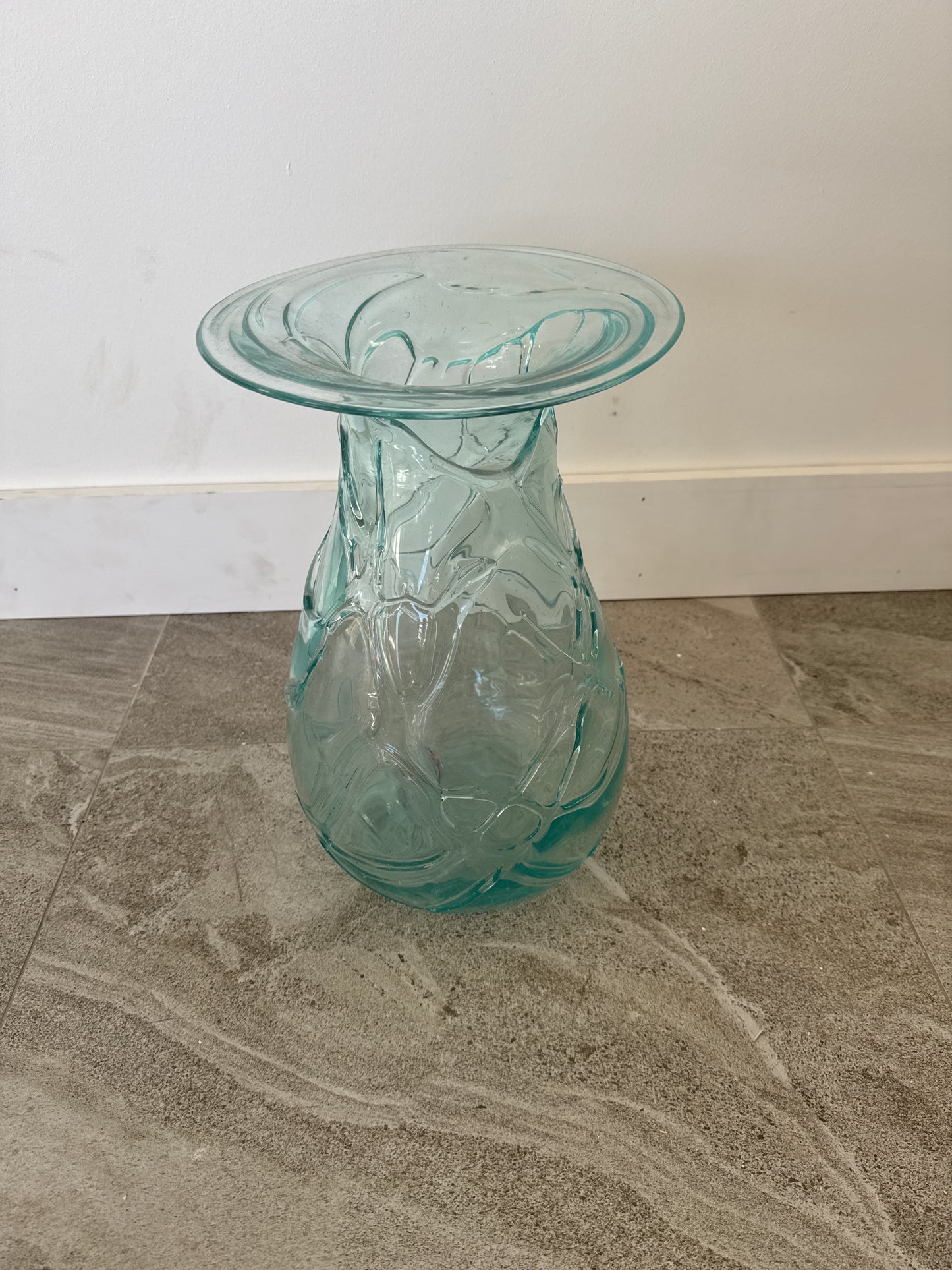 Clear Lava Glass Vase Short