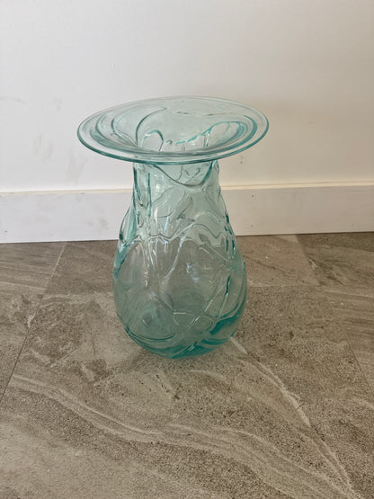 Clear Lava Glass Vase Short