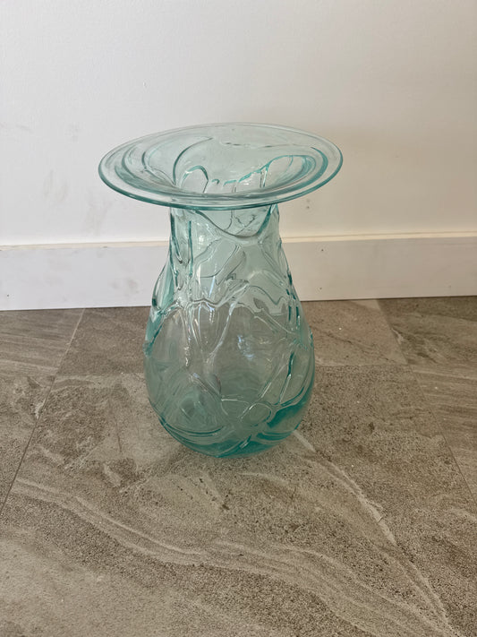 Clear Lava Glass Vase Short