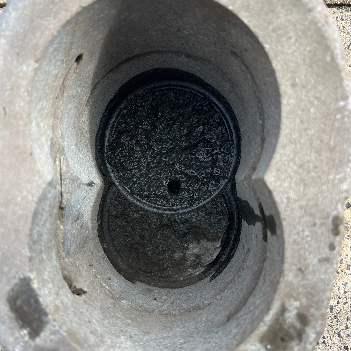 Small Slotted Stone Lamp