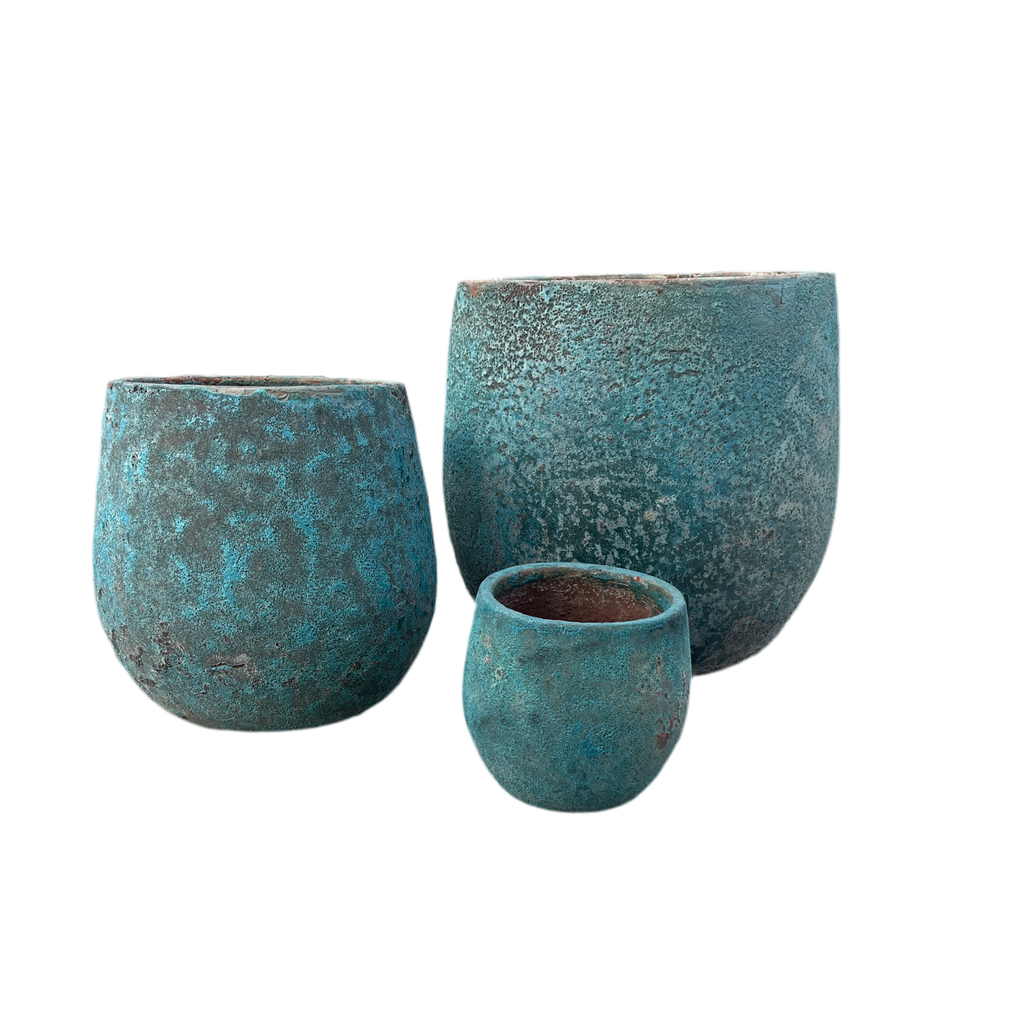 Green Atlantis Lava Rock Low Jam Pots S3