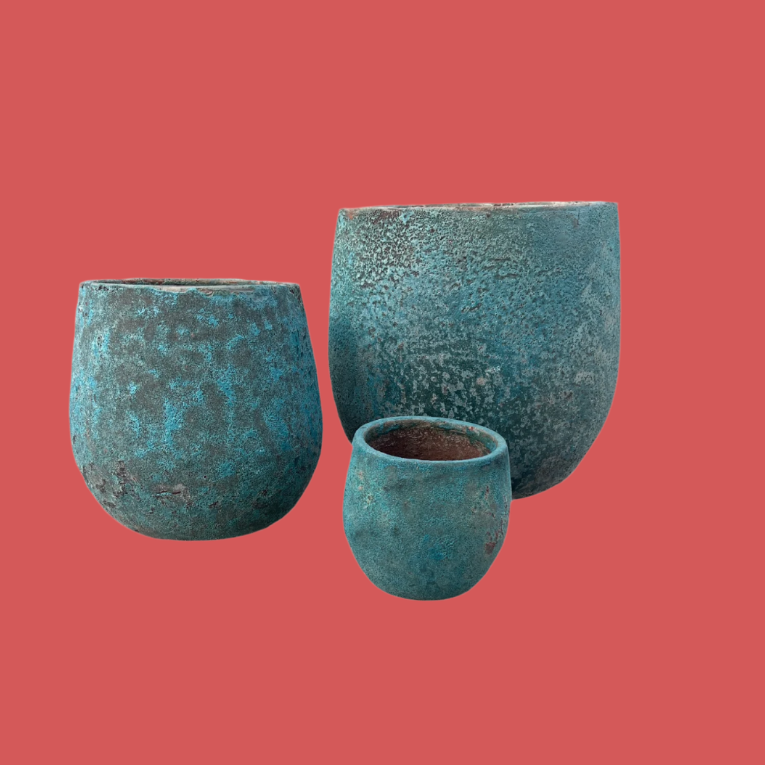 Green Atlantis Lava Rock Low Jam Pots S3