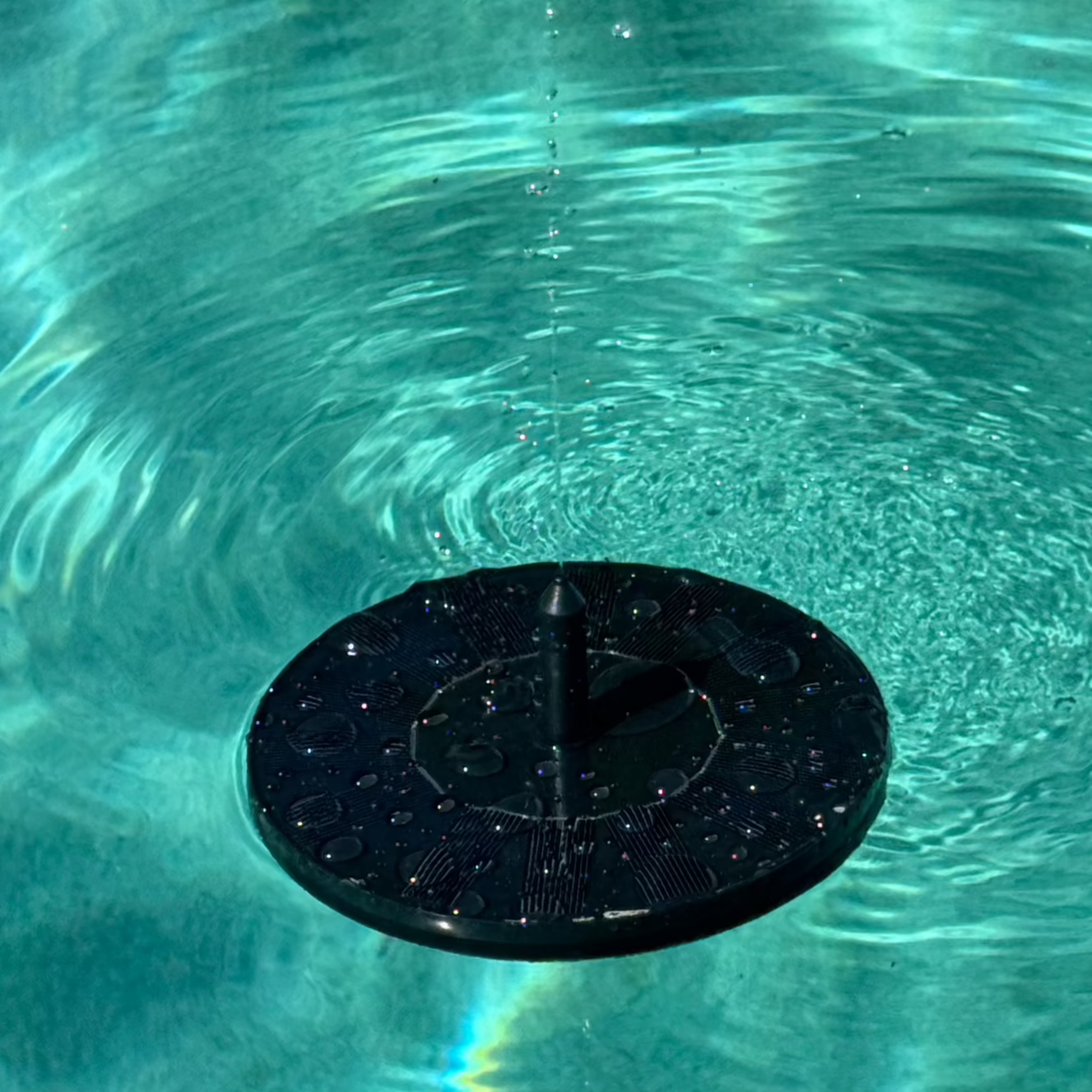 1.4 solar water fountain with pin nozzle in water