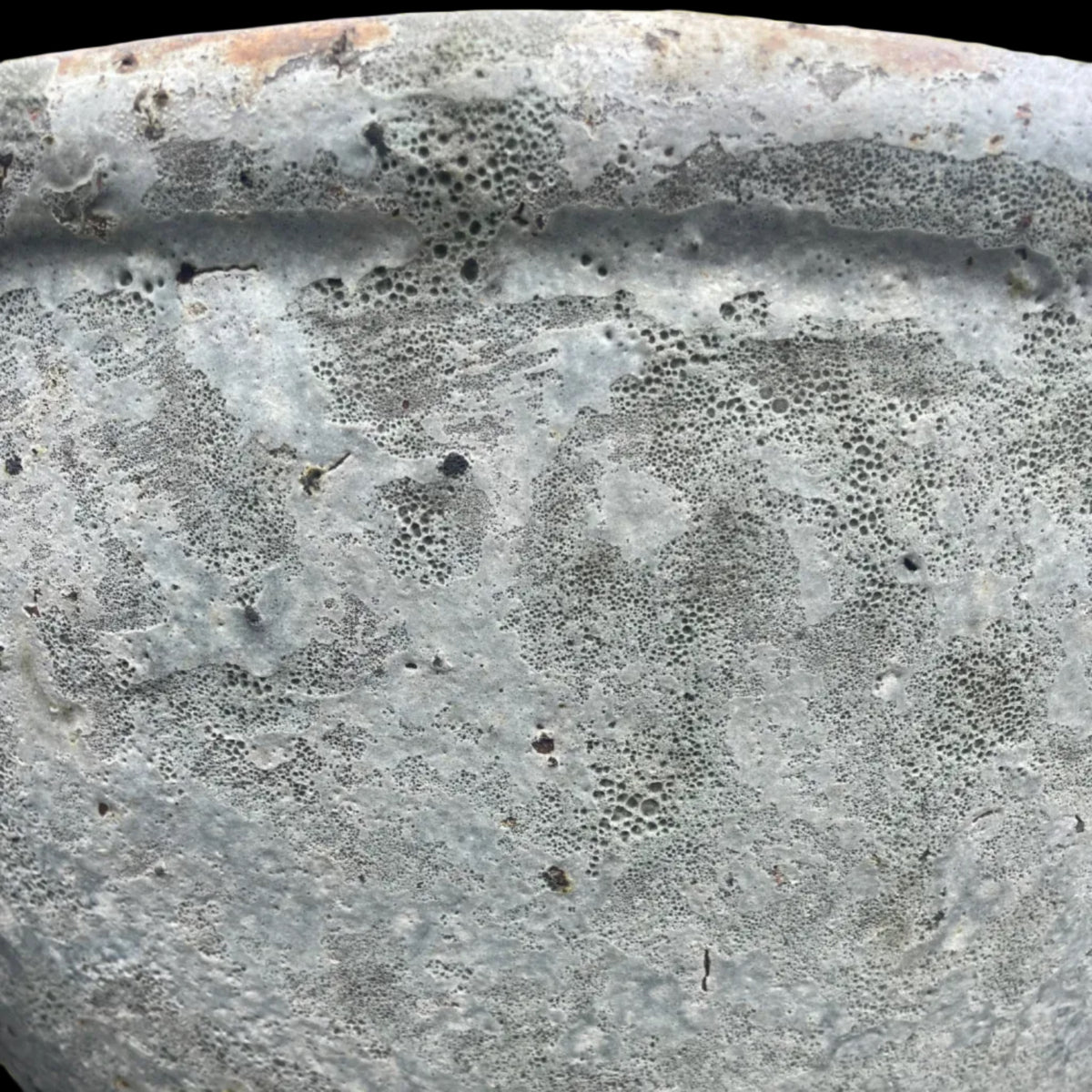 Ancient Vietnamese XL Weathered Sage Lava Rock Bowls