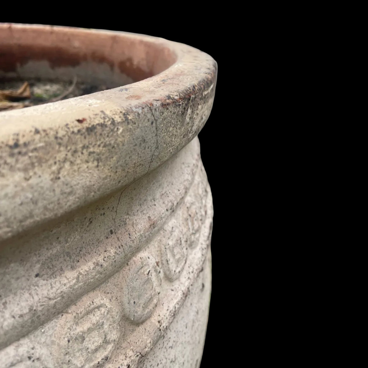 Ancient Vietnamese Lime Washed Coin Pots