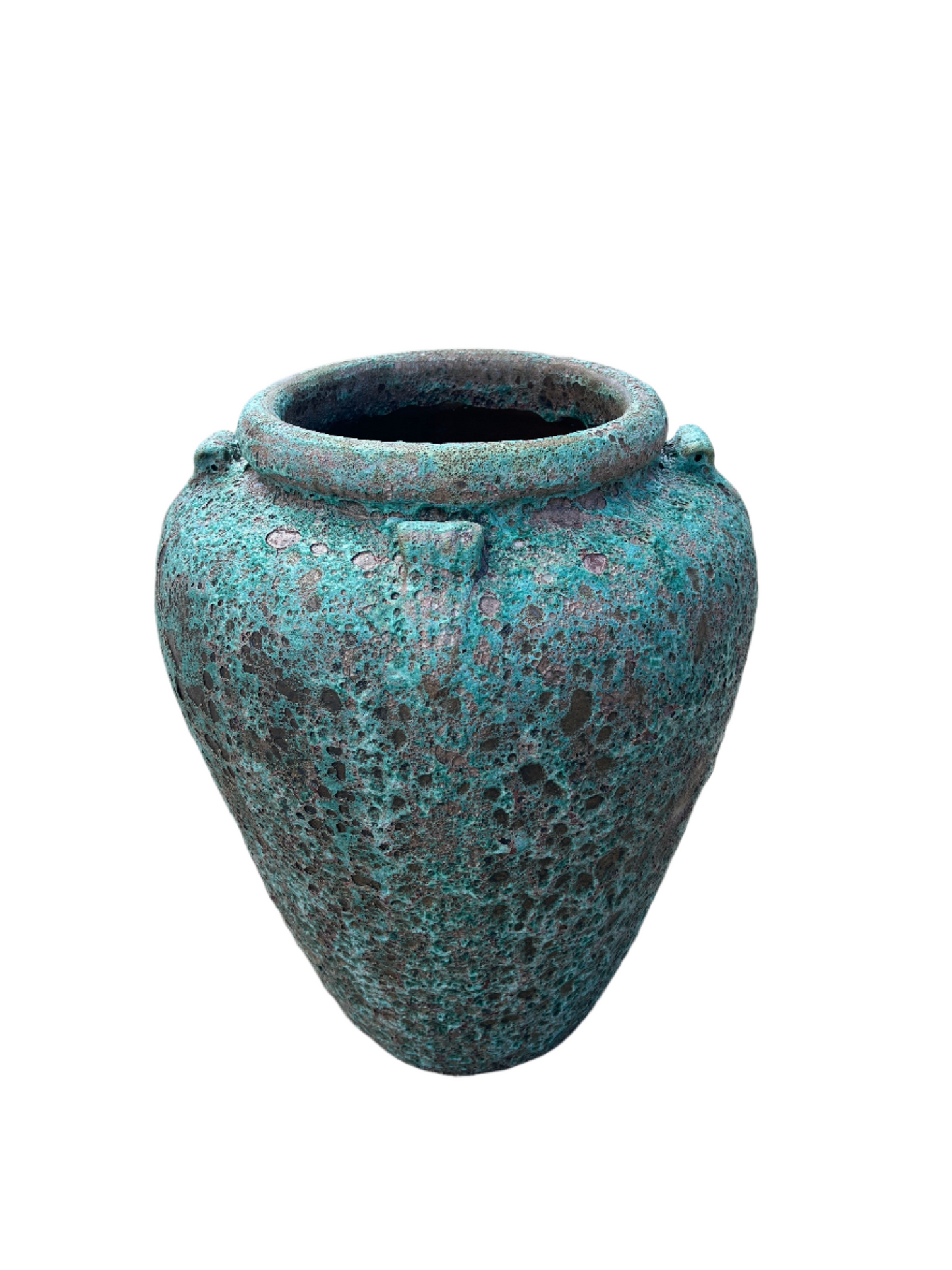 Green Lava Rock Handle Urn