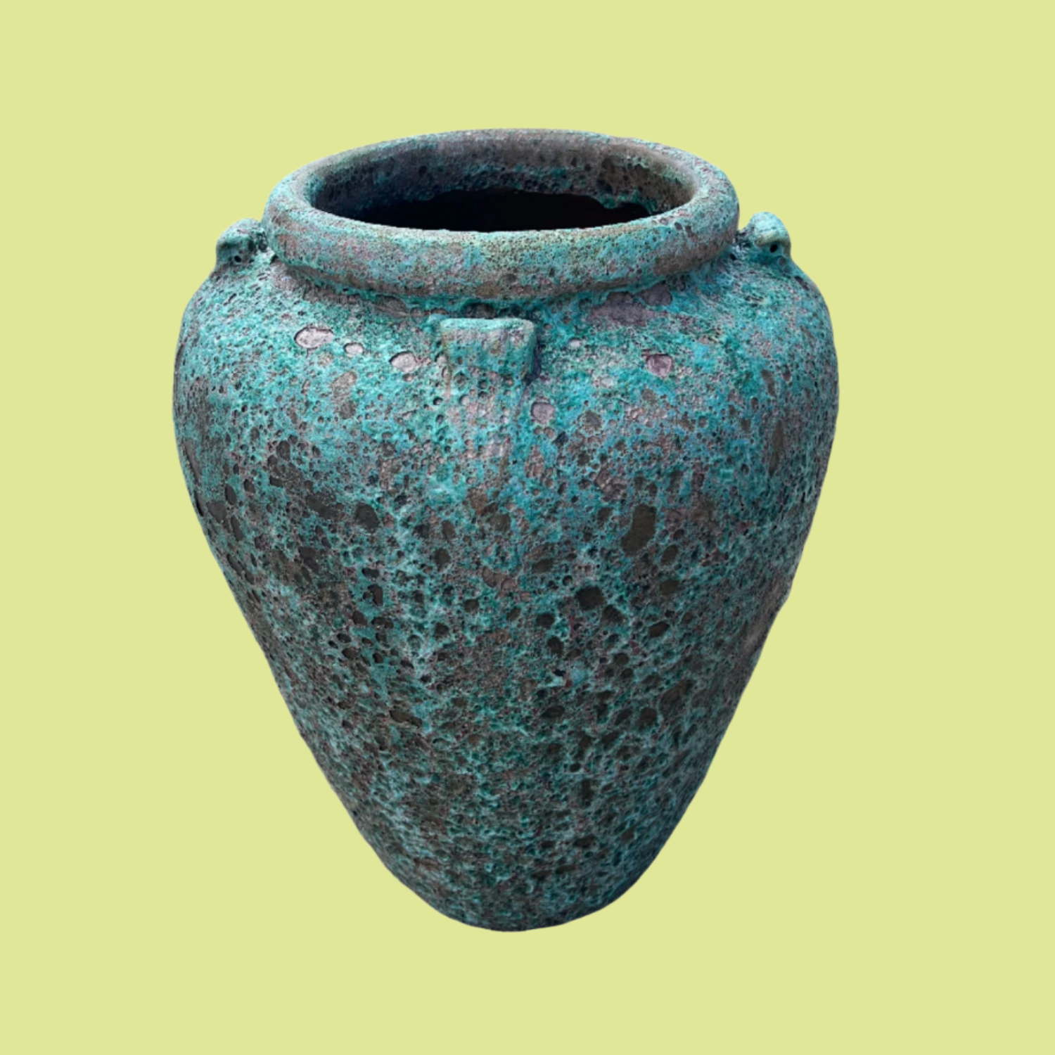 Green Lava Rock Handle Urn