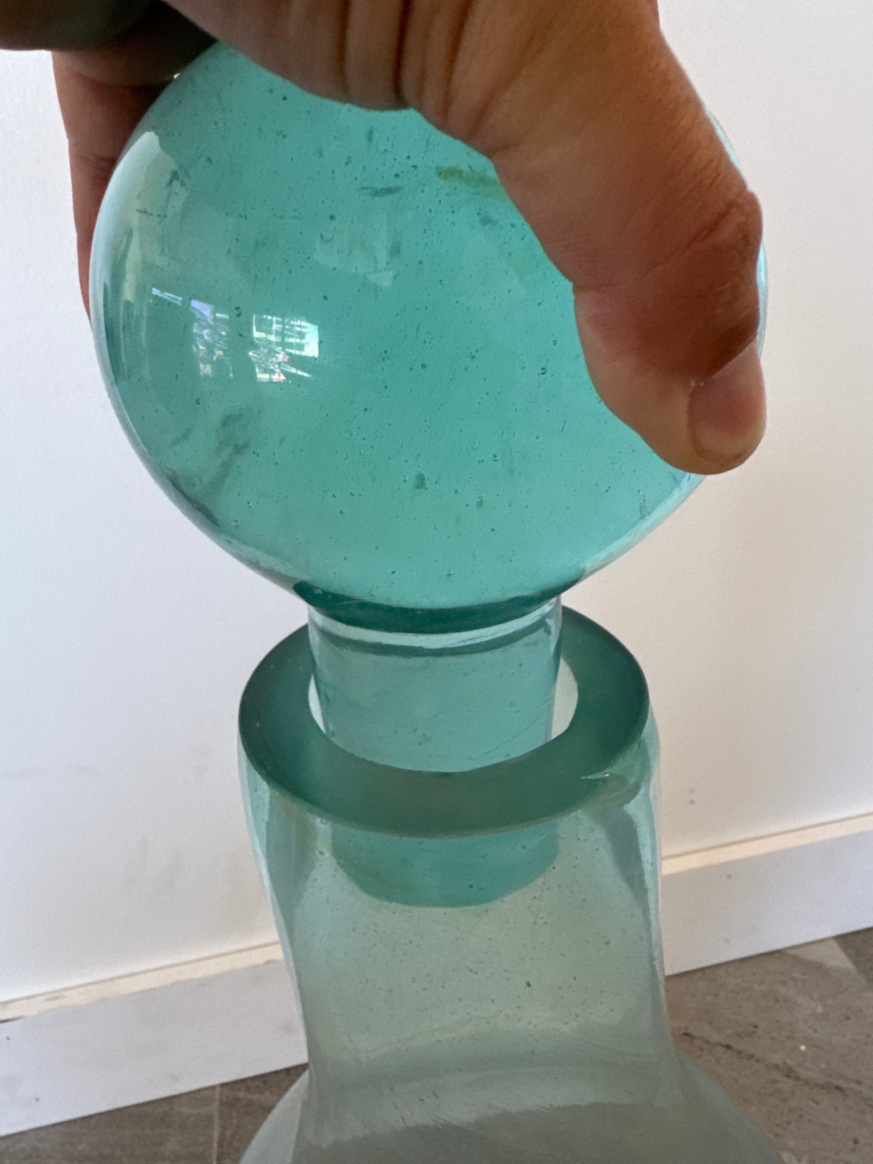 Glass Bottle Vase & Stopper Large