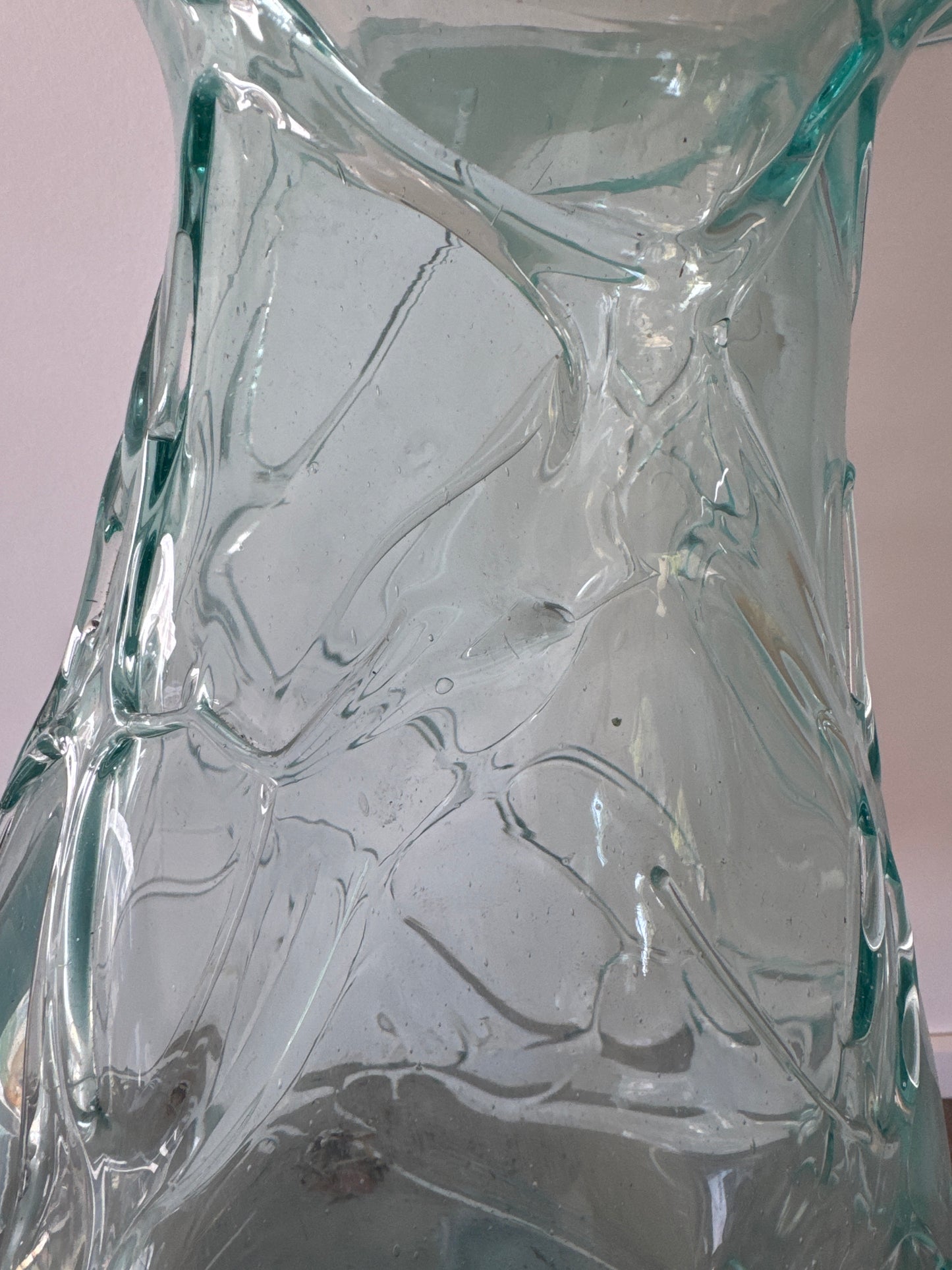 Clear Lava Glass Vase Short