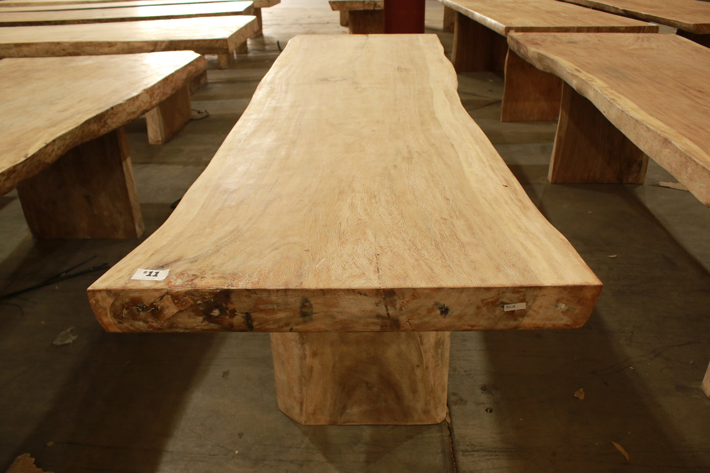 Rustic suar timber indoor & outdoor dining table