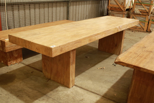 Solid Suar timber indoor and outdoor rustic handmade dining table