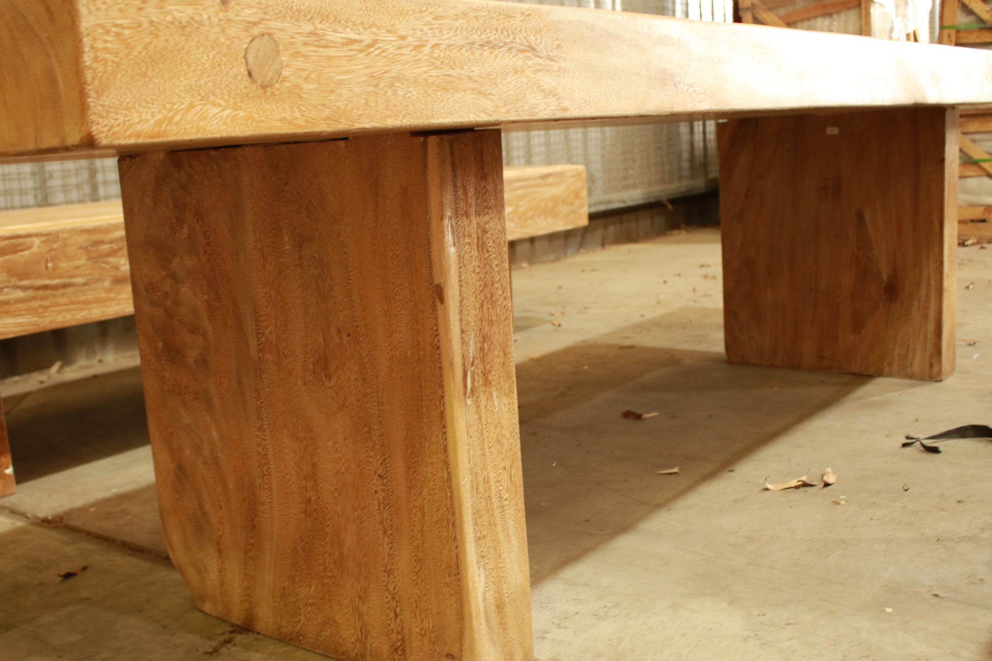 Solid Suar timber indoor and outdoor rustic handmade dining table