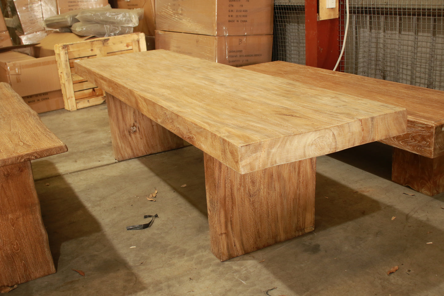 Solid Suar timber indoor and outdoor rustic handmade dining table