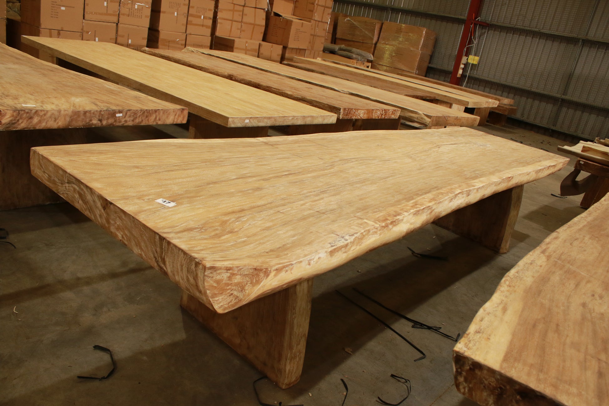 Solid Suar timber indoor and outdoor rustic handmade dining table