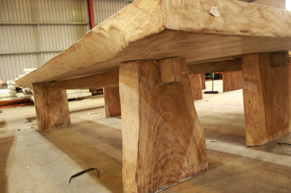 Solid Suar timber indoor and outdoor rustic handmade dining table