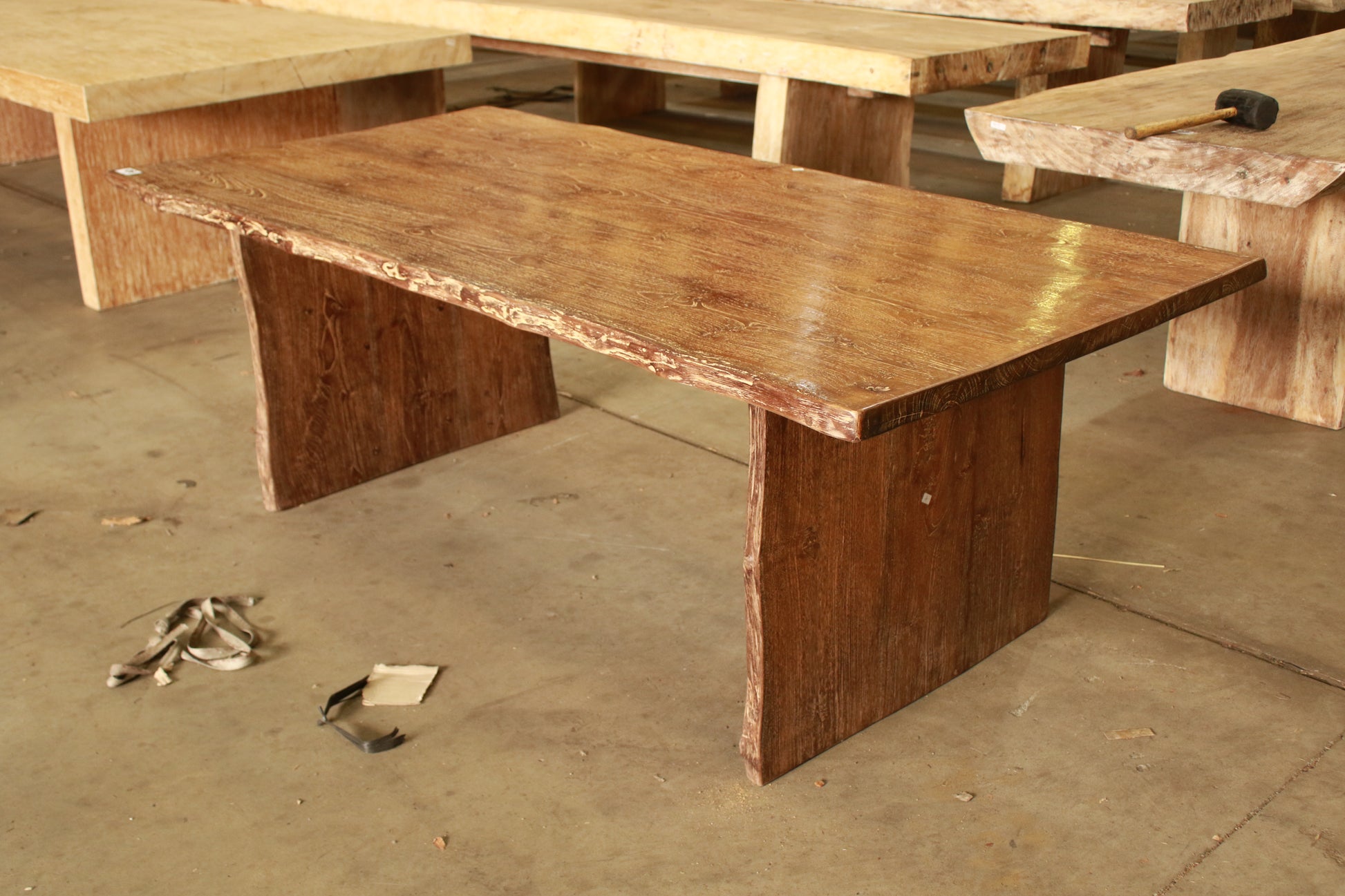 Solid Suar timber indoor and outdoor rustic handmade dining table