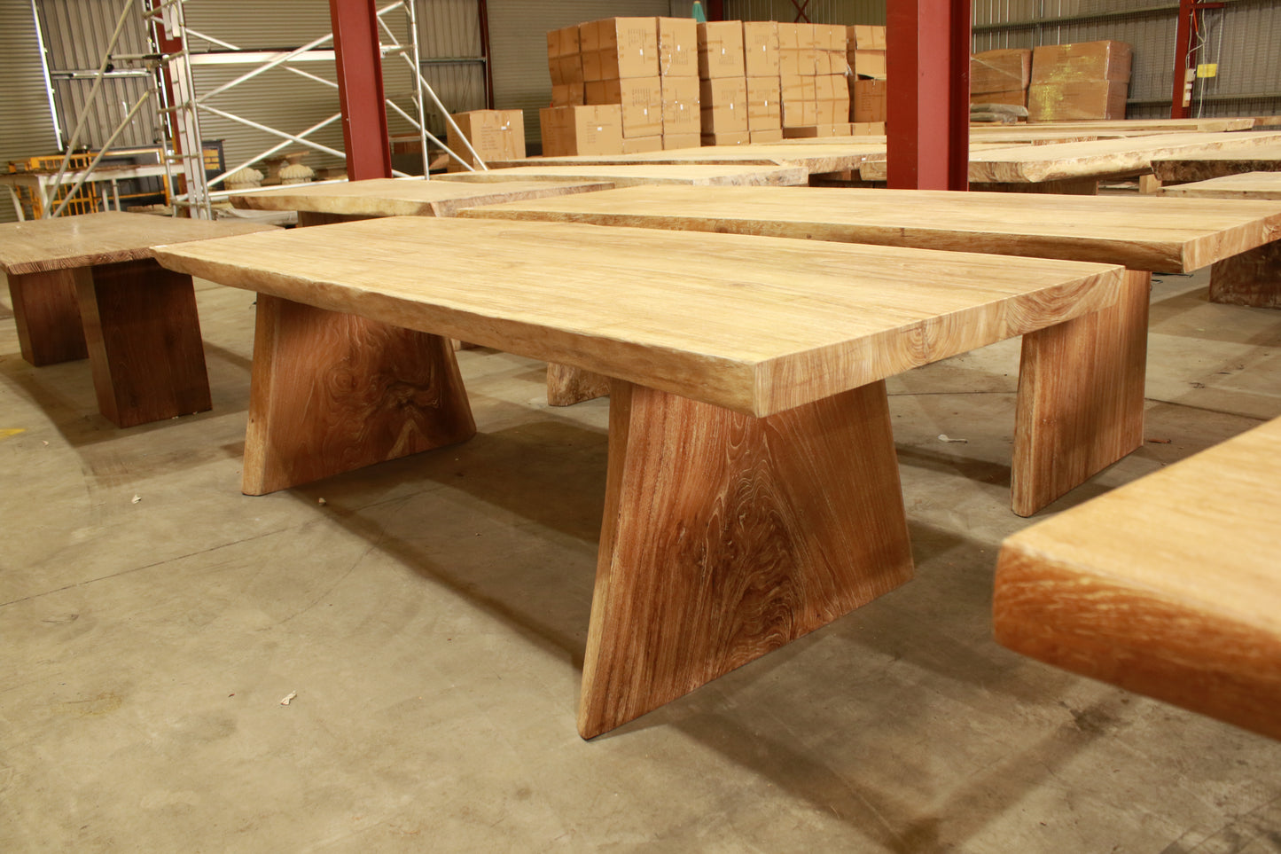 Solid Suar timber indoor and outdoor rustic handmade dining table