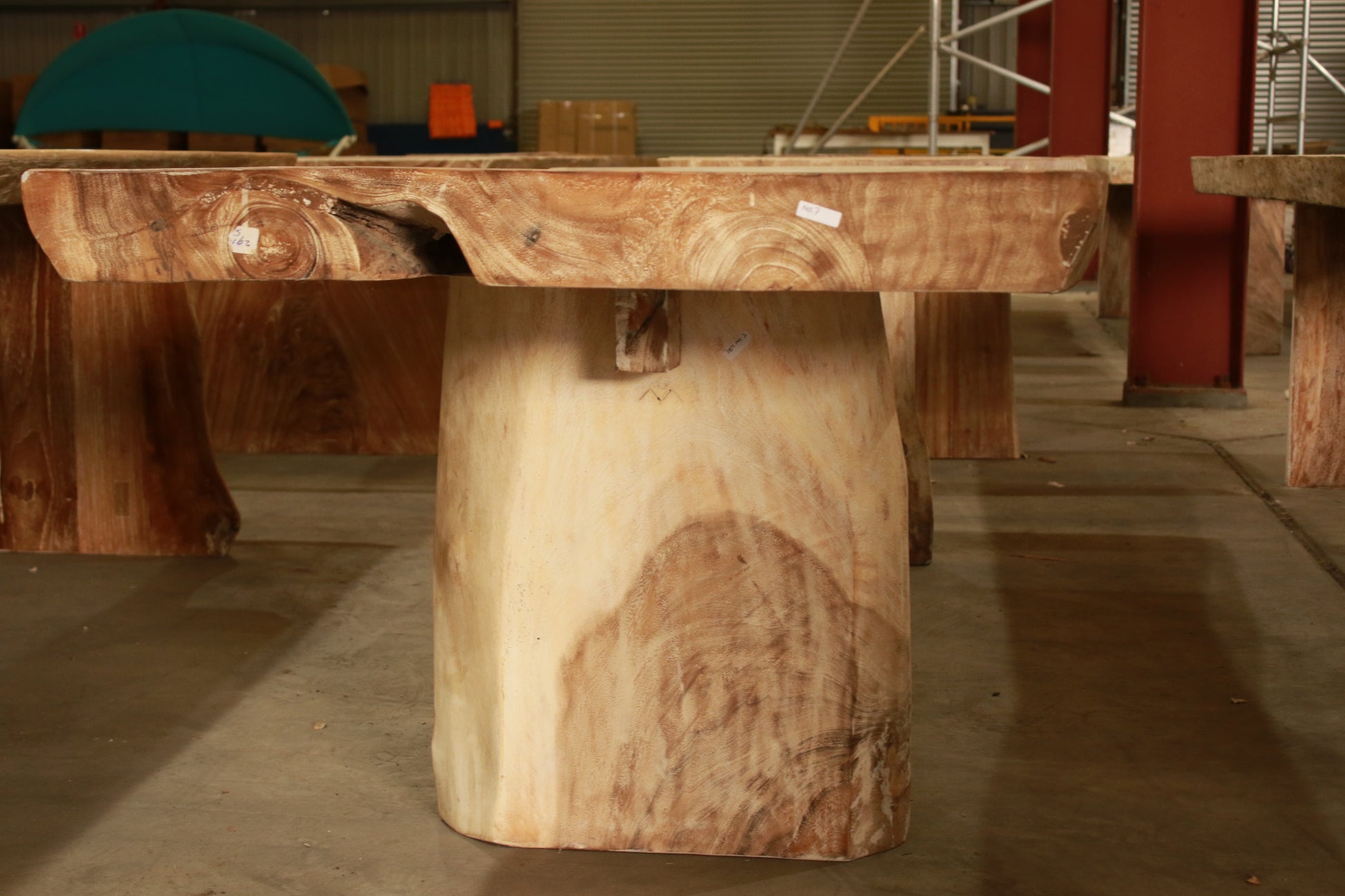 Solid Suar timber indoor and outdoor rustic handmade dining table