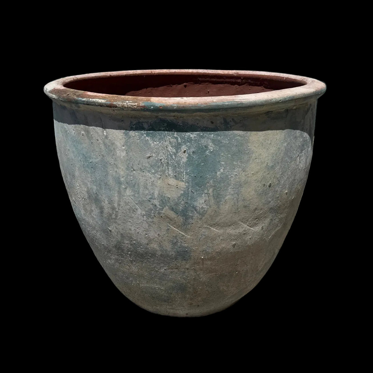 XL Ancient Blue Round Tree Planters S2 - Venice Street Living Coastal Garden Pot Planter (4)
