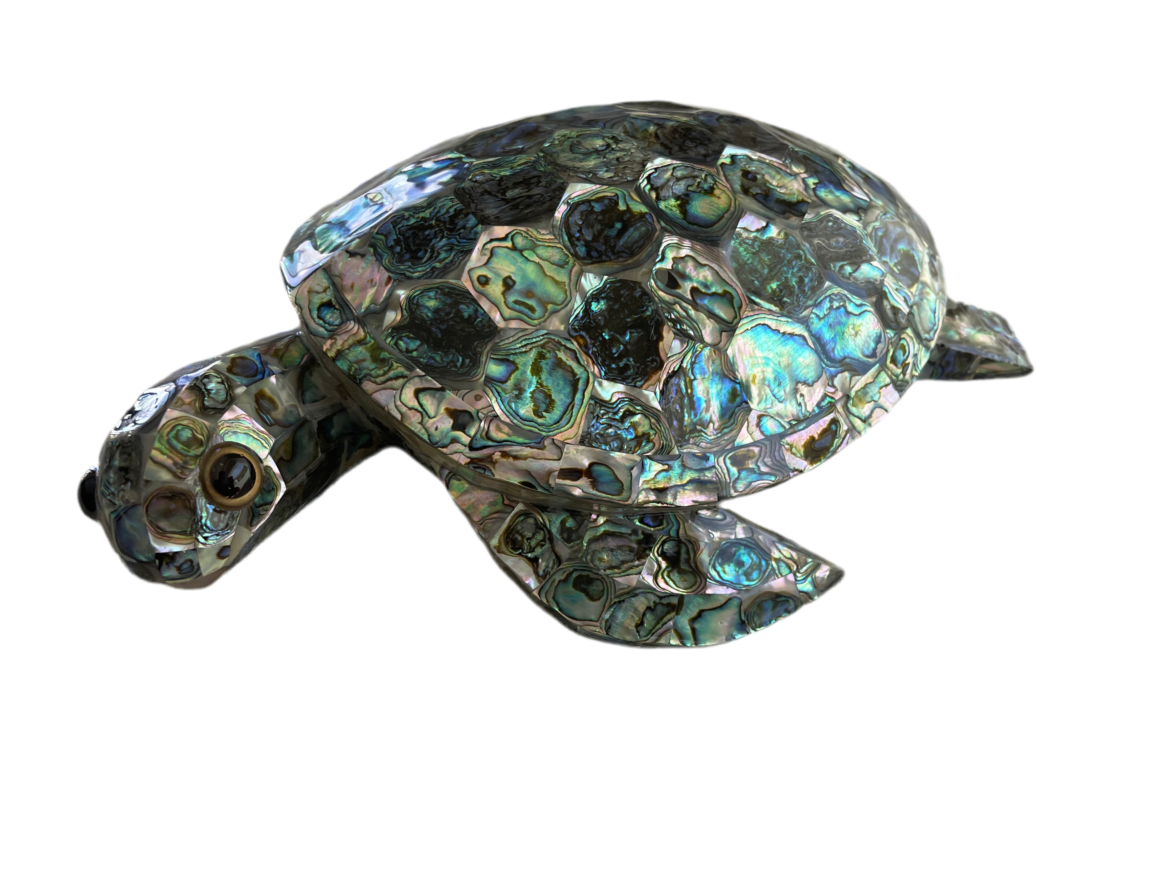 Mexican Abalone Shell Turtle Decore