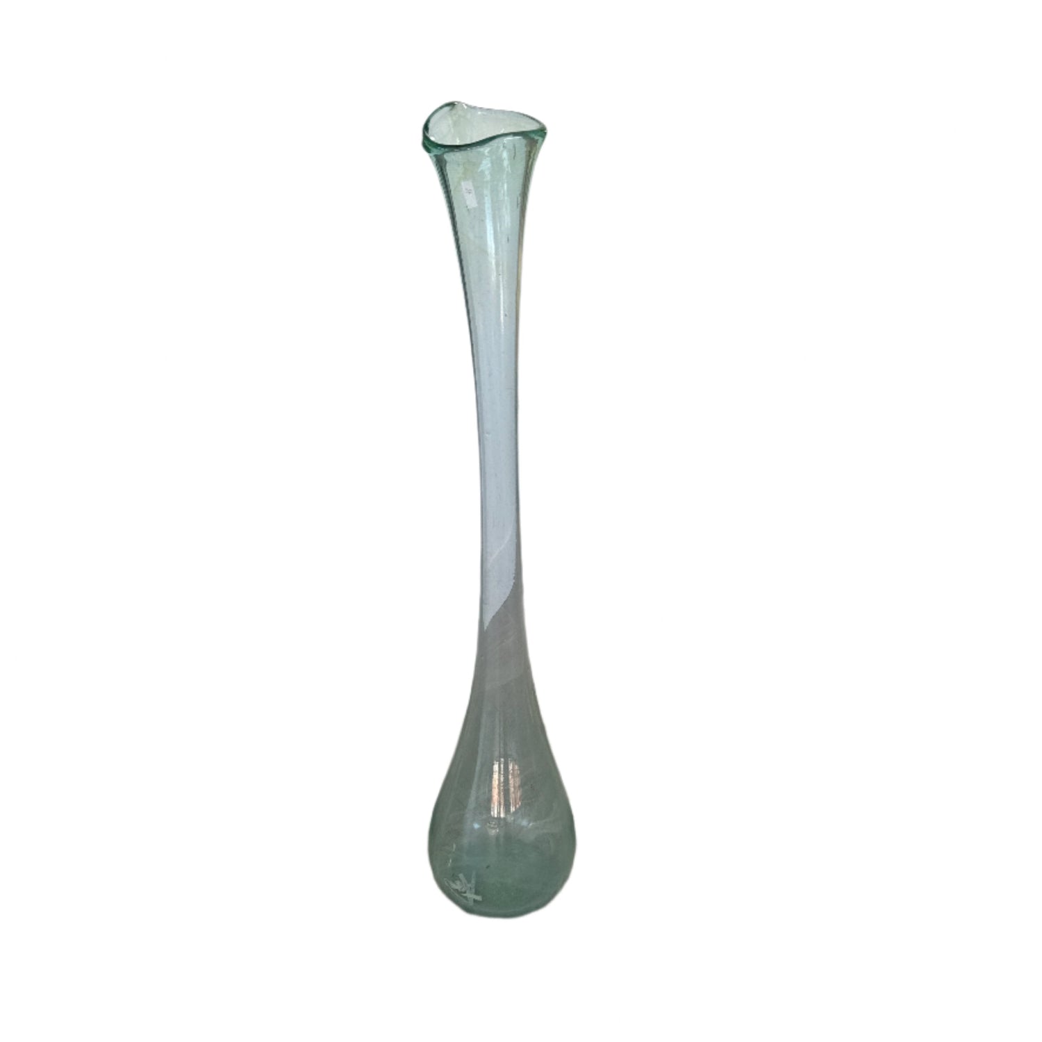 Teardrop Glass Vase Tall & Clear