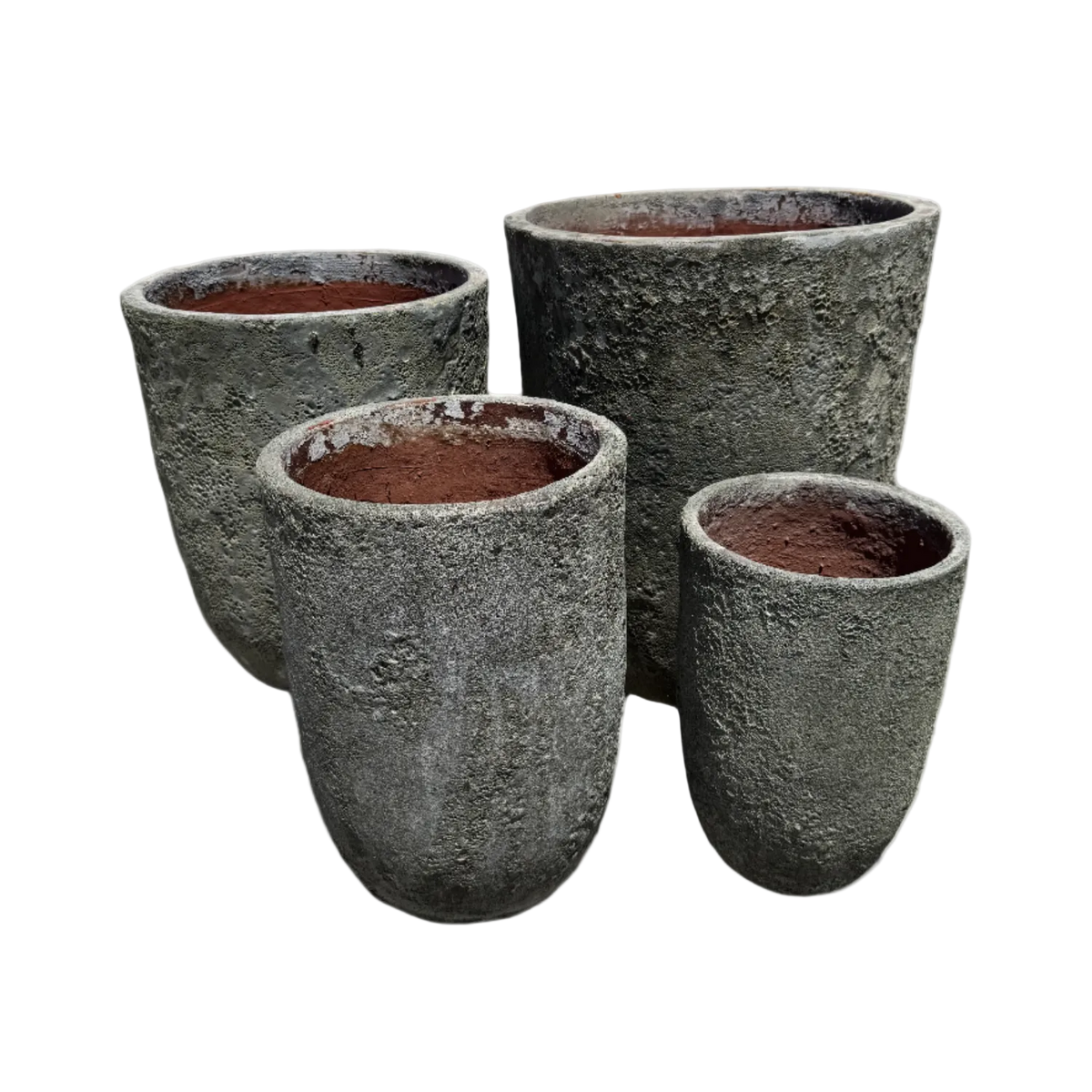 Atlantis lava rock tall u pots in four different sizes