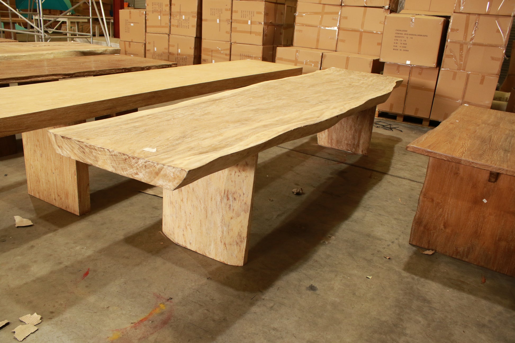 Solid Suar timber indoor and outdoor rustic handmade dining table