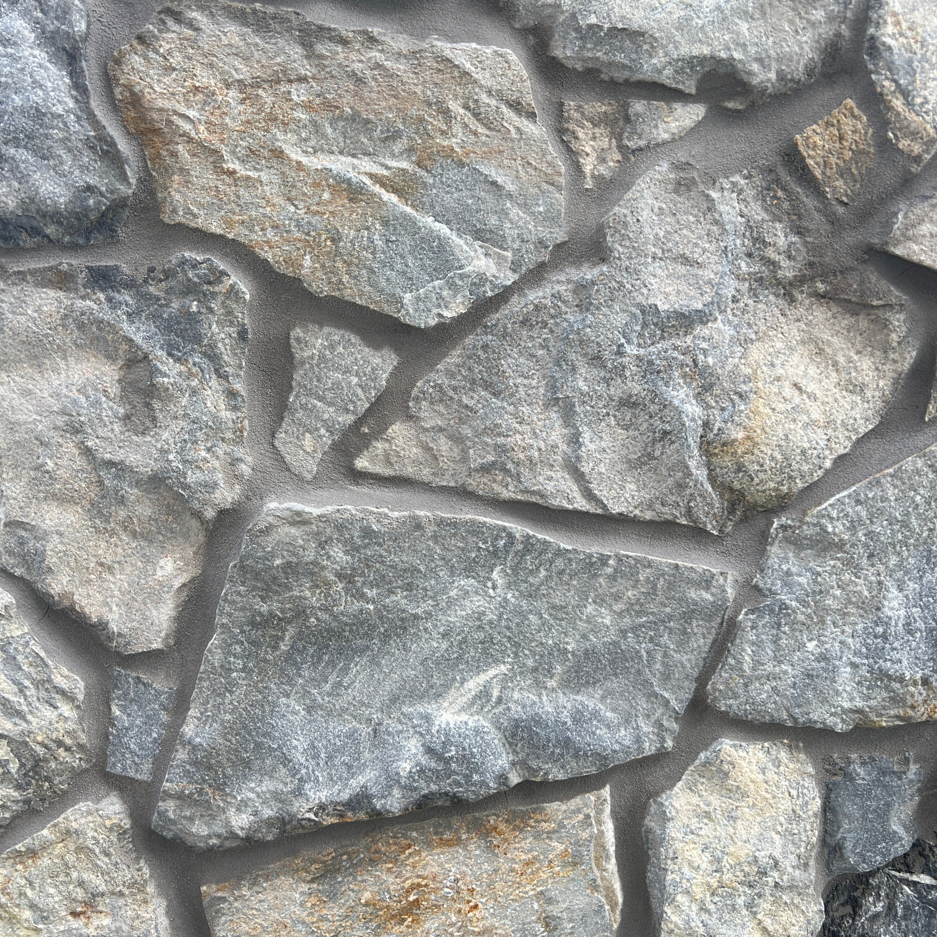 Diamond Blue Quarts random freeform natural Stone Cladding for building, home decoration, renovations, interior & exterior walls, garden features and feature walls.