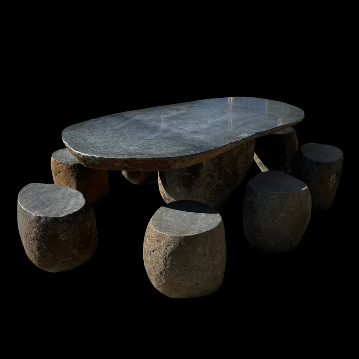 Granite Stone Table & Stools