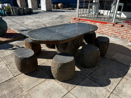 Granite Stone Table & Stools