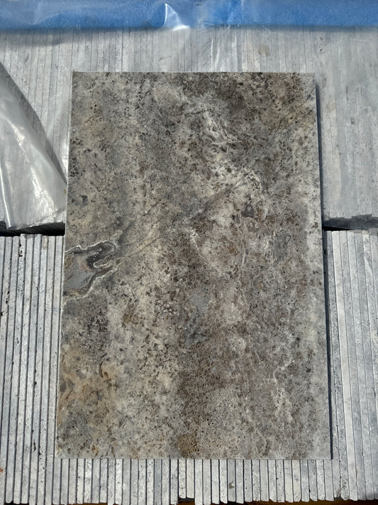 Silver Travertine Tumbled Tile