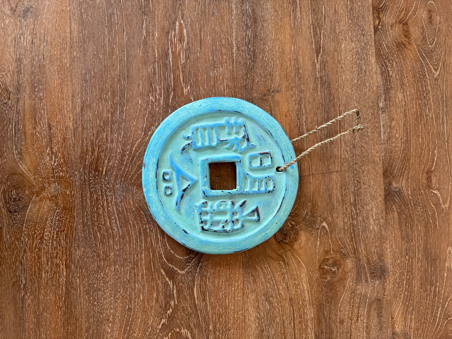 Turquoise Fibre-clay Hanging Coins