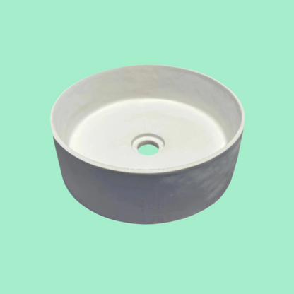 white round Concrete bathroom Basin sink