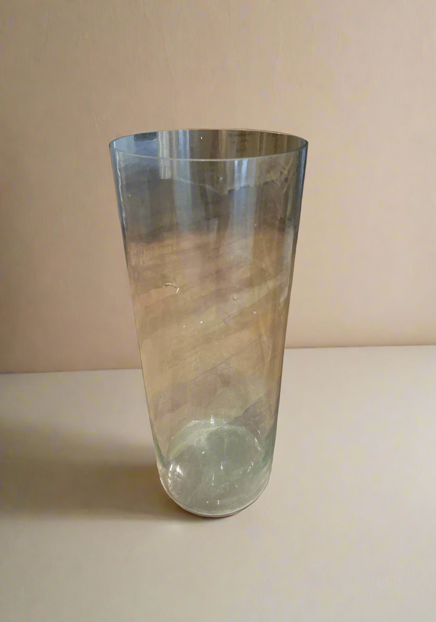 cylindrical glass vase indoor decor