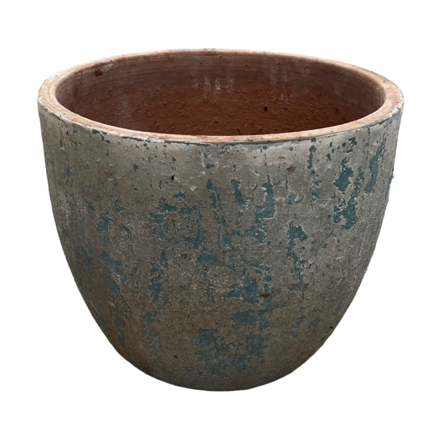 ANCIENT VIETNAMESE BLUE EGG POTS FOR OUTDOOR OR INDOOR FEATURES FOR YOUR HOME DECORATION AND PLANTING IN THREE SIZES