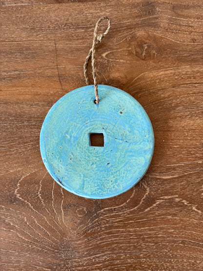 Turquoise Fibre-clay Hanging Coins