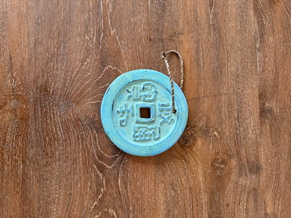 Turquoise Fibre-clay Hanging Coins