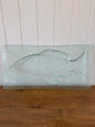 Fish-shaped glass bowl ideal for serving snacks, salads, or as a decorative piece.