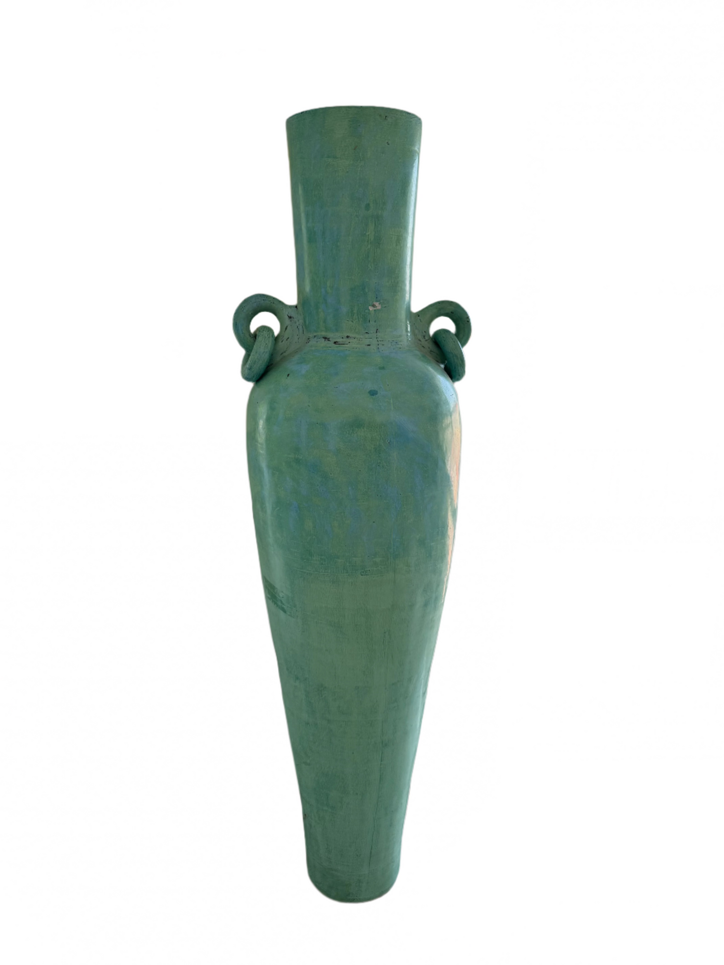 Tall Turquoise Composite Vase