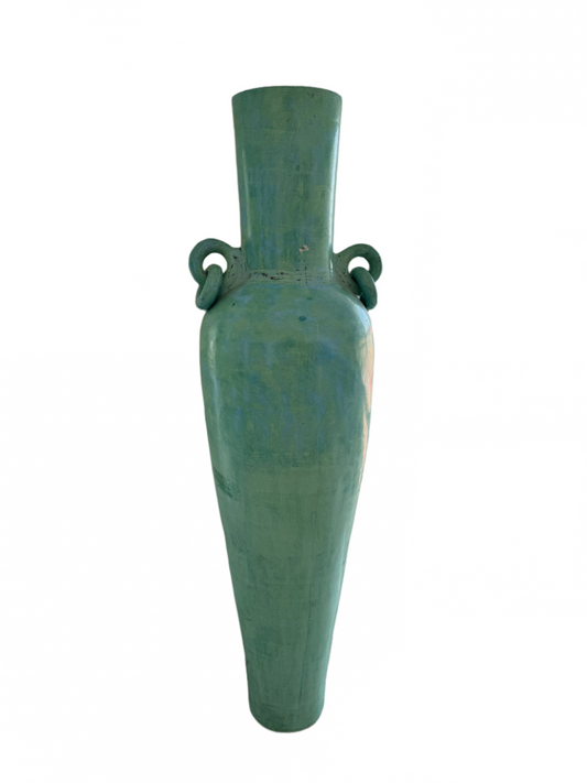 Tall Turquoise Composite Vase