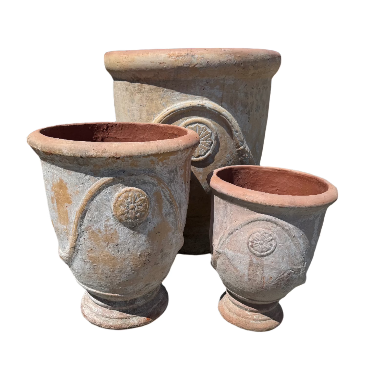 Extra large ceramic French urn collection in three different sizes
