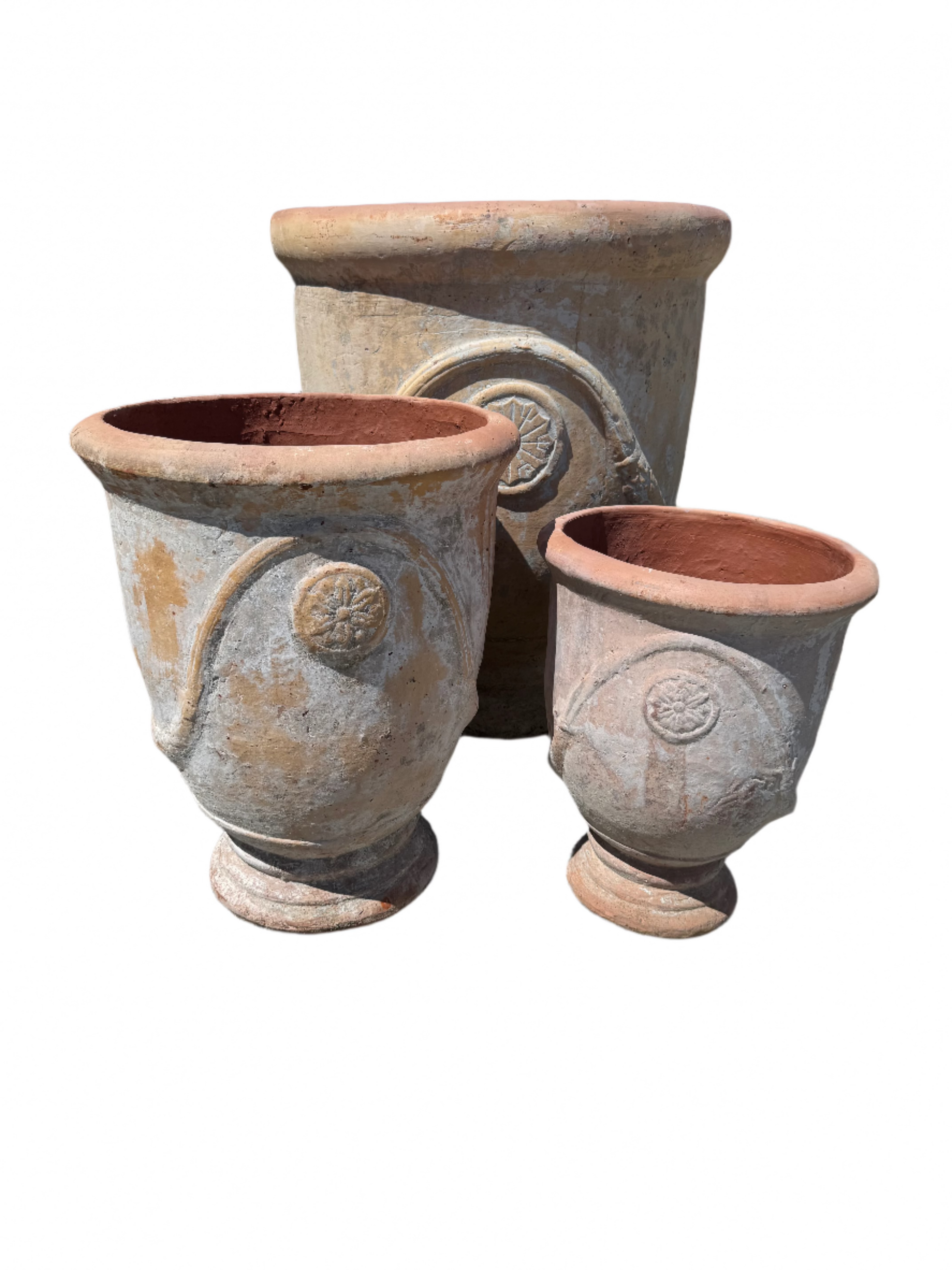 Extra large ceramic French urn collection in three different sizes