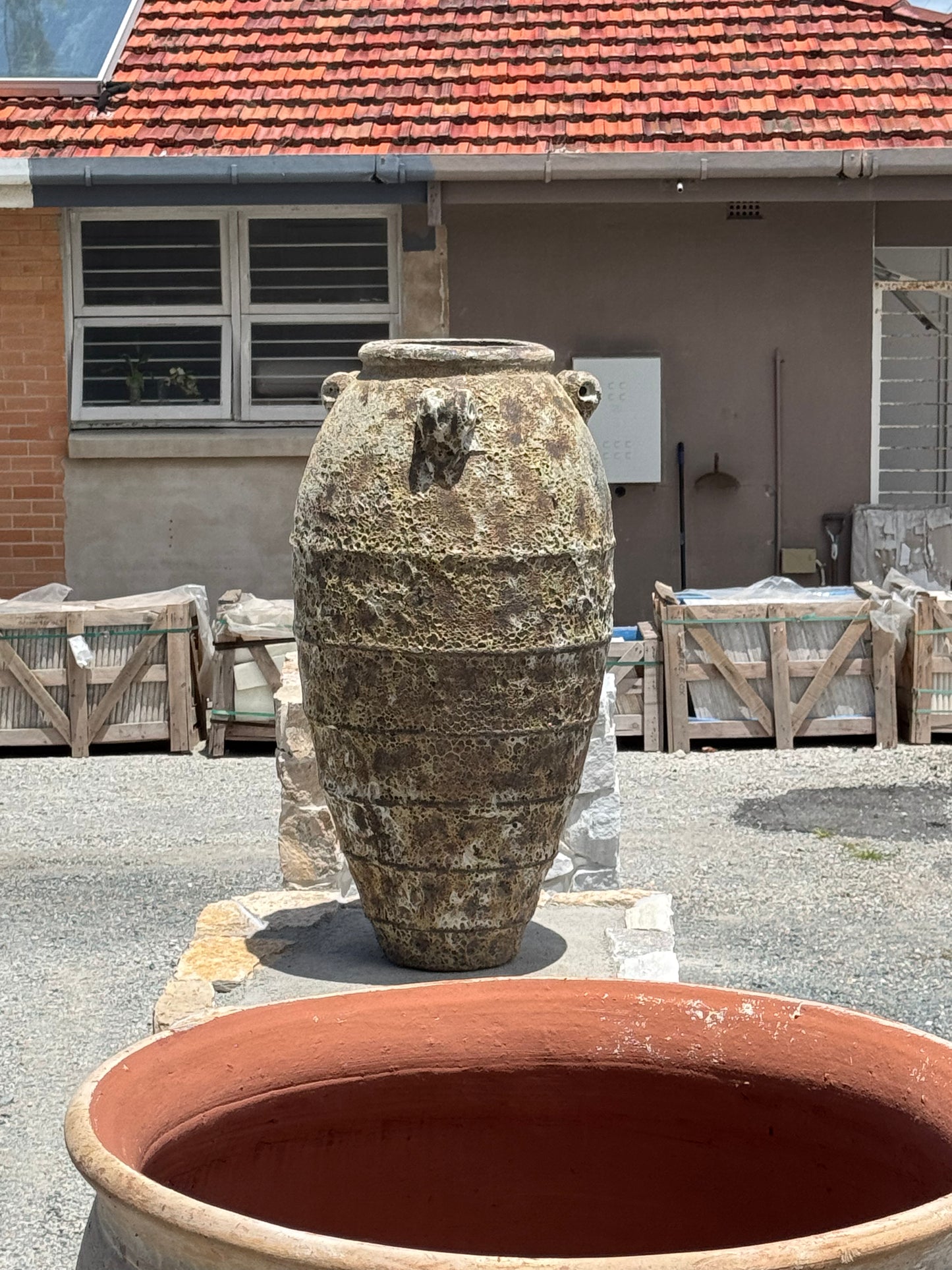 Tall XL Lava Rock Rib Urn