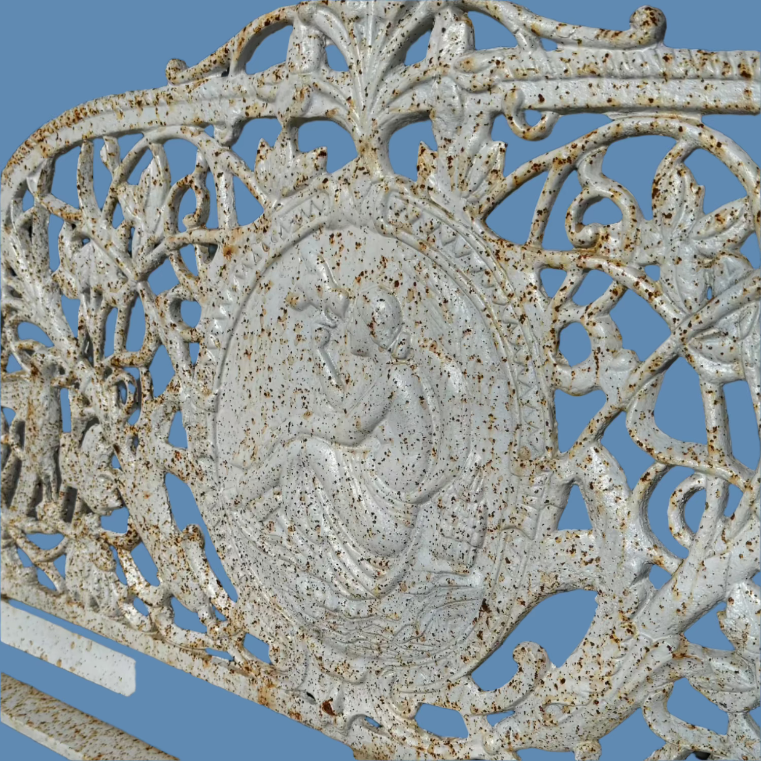 Cast Iron 2-Seater Bench Seat White S14AW