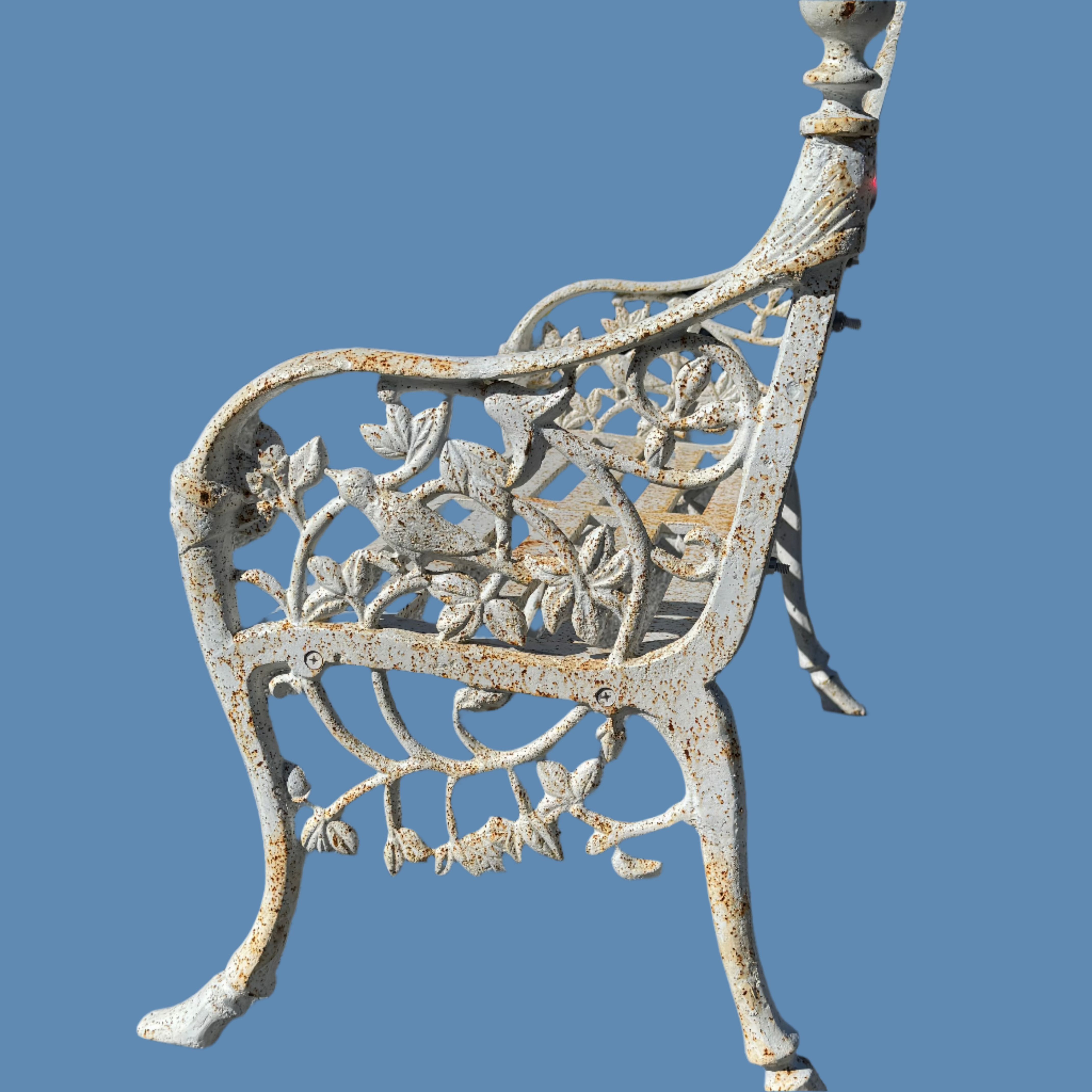 Cast Iron 2-Seater Bench Seat White S14AW