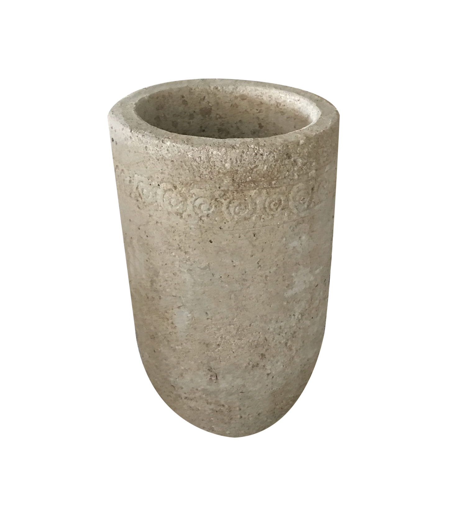 Limestone tall U garden pot great for indoor or outdoor use as a statement piece