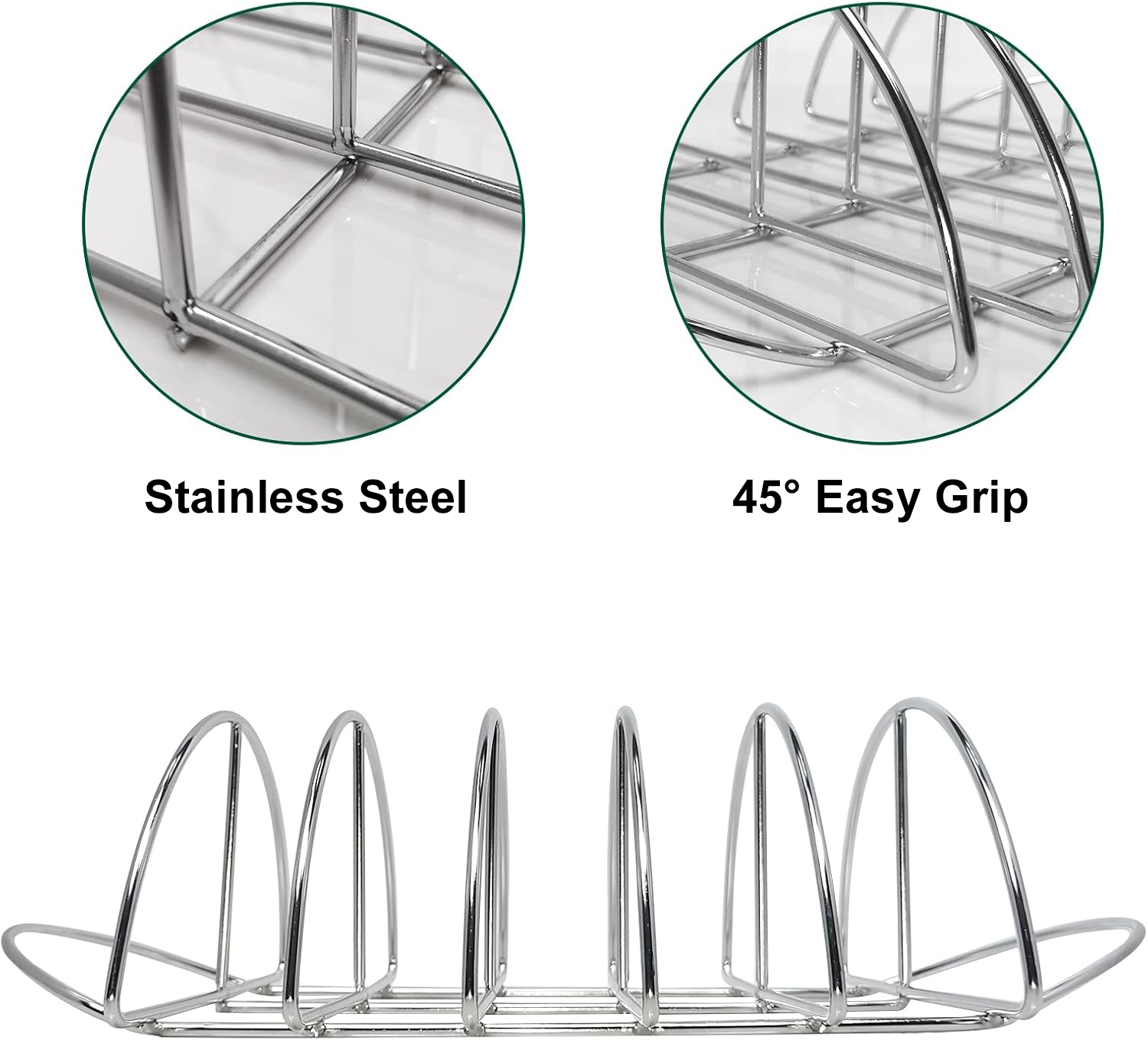 Casa Lusso Stainless Steel BBQ Rib Rack