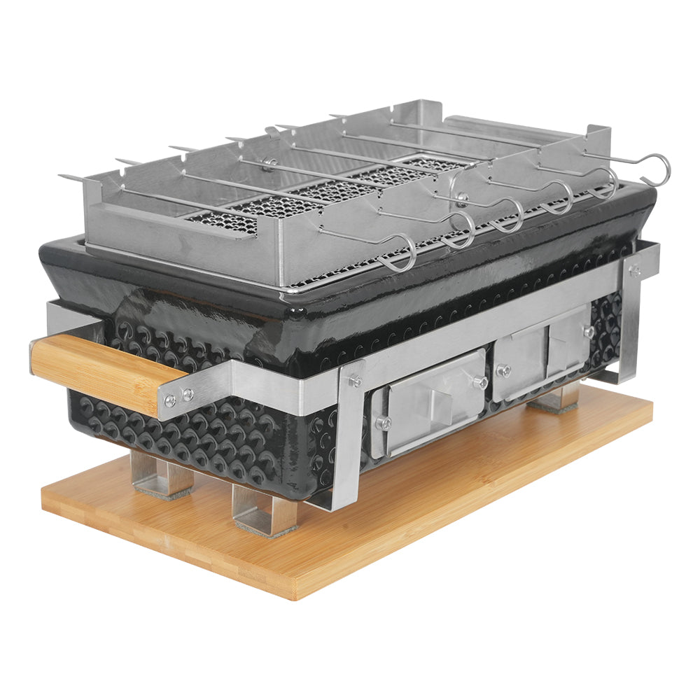 Casa Lusso 15" Hibachi Stainless Cooking Frame & Skewers (pre-order)
