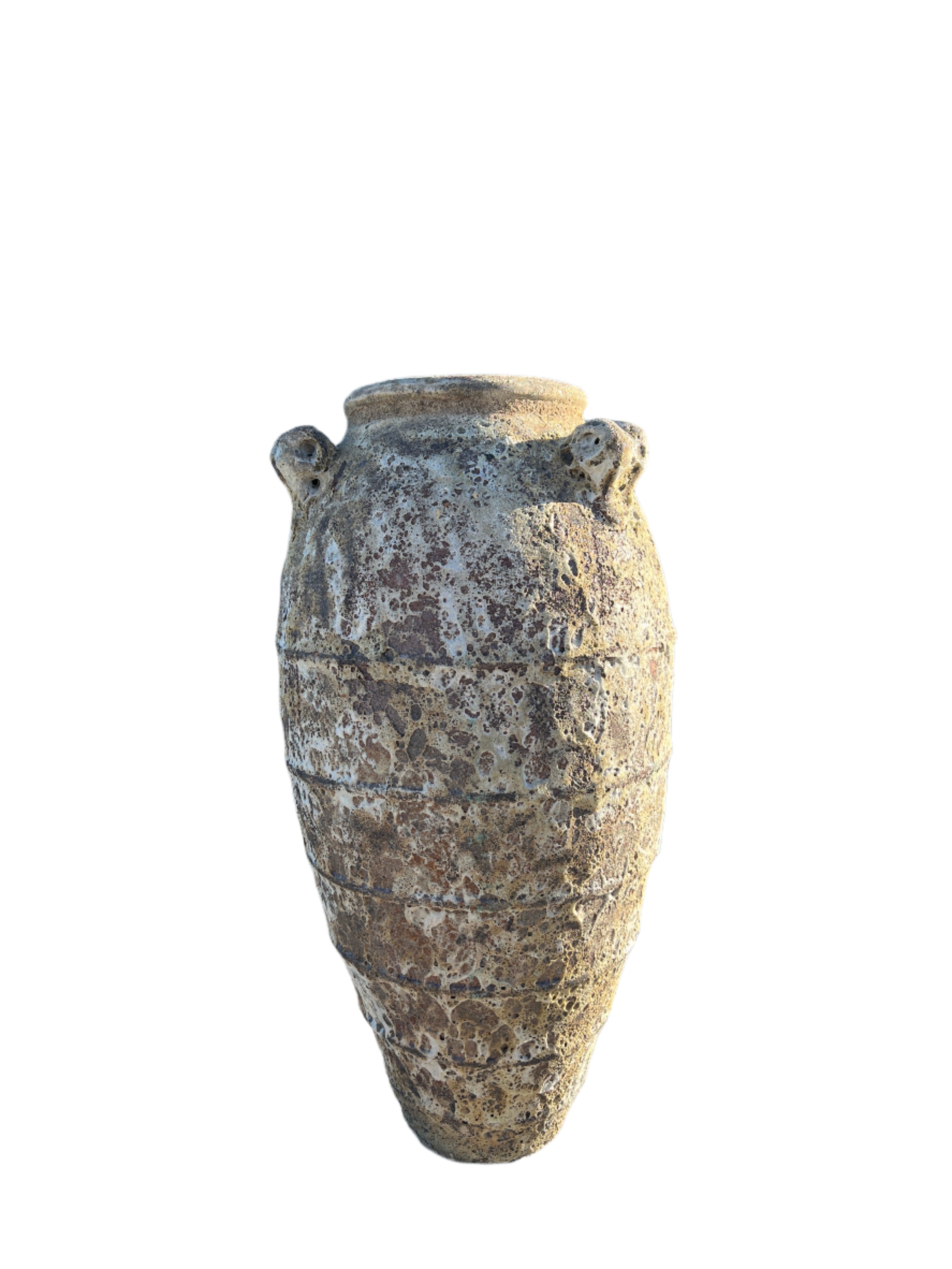 XL Vietnamese atlantis Lava Rock 1.2M Rib garden pot Urn